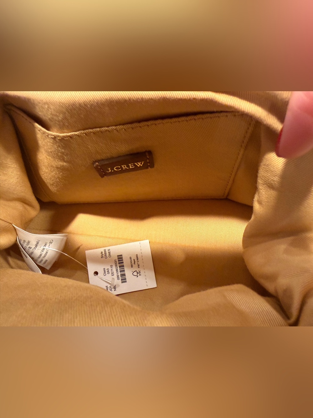 NWT J Crew Portofino handknotted clutch in stripe - Picture 5 of 5